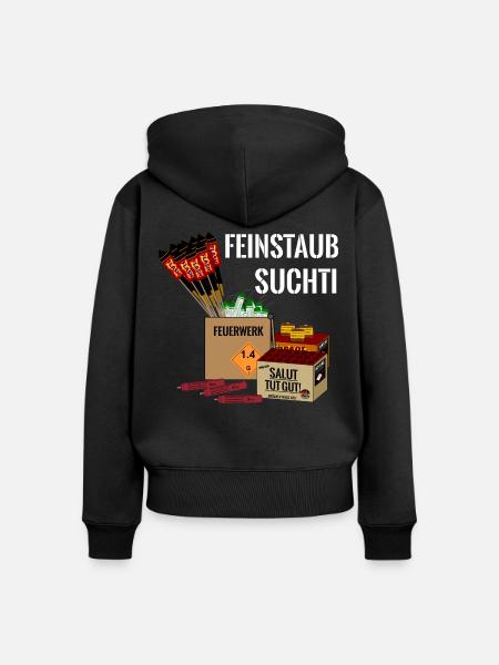 Pyro Feuerwerk - Frauen Premium Bio Zip Hoodie - Schwarz