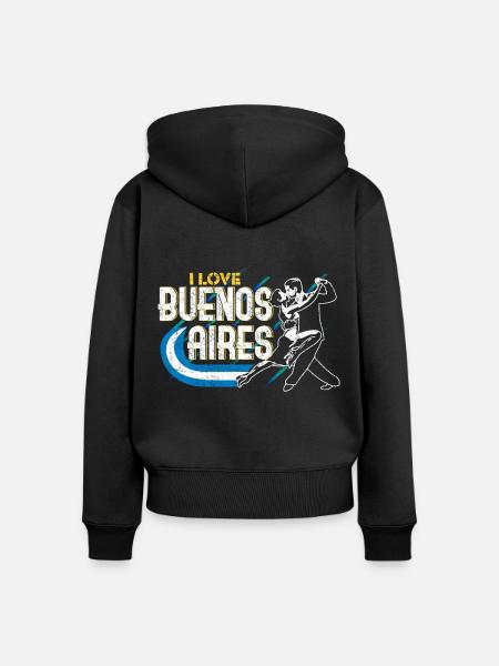 Argentinen Buenos Aires - Frauen Premium Bio Zip Hoodie - Schwarz