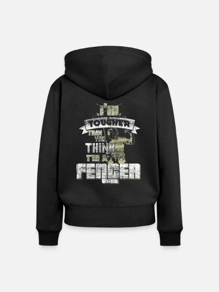 Fechter Geschenk Hobby - Frauen Premium Bio Zip Hoodie - Schwarz