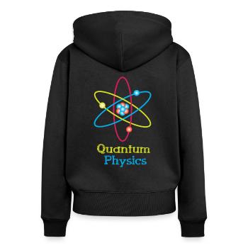 Quantum Physics - Women's Premium Organic Zip Hoodie - black - Back - Julia (174cm)