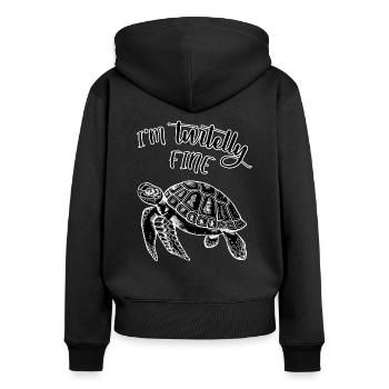 Turtle Turtle Gift Idea Turtle Animal - Women's Premium Organic Zip Hoodie - black - Back - Julia (174cm)