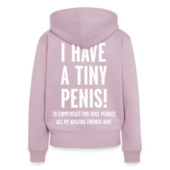 Enterrement de vie de garçon - Sweat à capuche zippé Premium bio Femme - rose poudré - Dos - Julia (174cm)