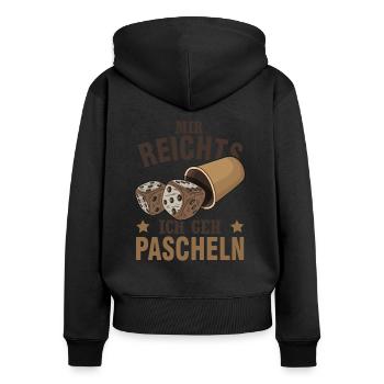 Cube Poker Yahtzee Kniffeln Pascheln - Women's Premium Organic Zip Hoodie - black - Back - Julia (174cm)