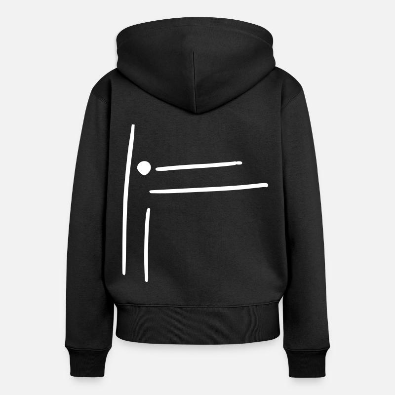 angular frame vector design - Women's Premium Organic Zip Hoodie - black