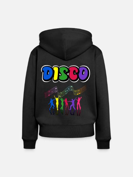 Disco - Frauen Premium Bio Zip Hoodie - Schwarz