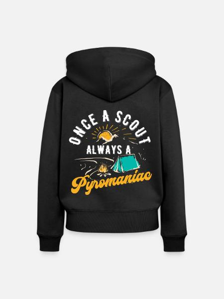 Scouting Geschenk - Frauen Premium Bio Zip Hoodie - Schwarz