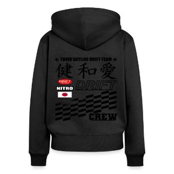 Drift Racing - Women's Premium Organic Zip Hoodie - black - Back - Julia (174cm)