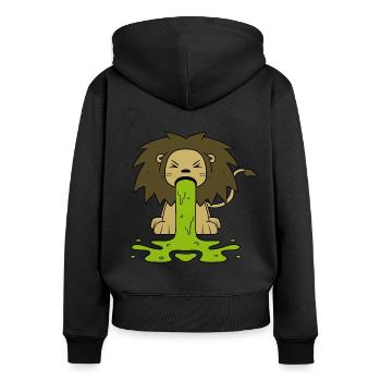 Lion vomit Lion pukes T-shirt enfants - Sweat à capuche zippé Premium bio Femme - noir - Dos - Julia (174cm)