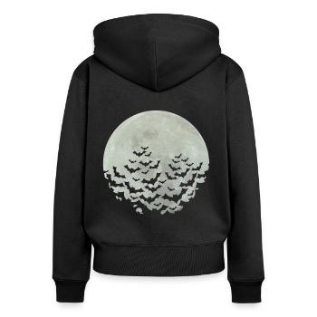 Halloween bats - Women's Premium Organic Zip Hoodie - black - Back - Julia (174cm)