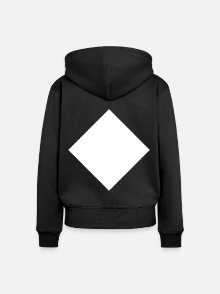 Raute - Frauen Premium Bio Zip Hoodie - Schwarz