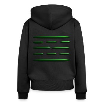 Electrosmog neutralizer - Women's Premium Organic Zip Hoodie - black - Back - Julia (174cm)