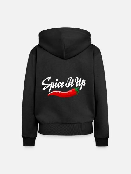 Food Artwork - Frauen Premium Bio Zip Hoodie - Schwarz