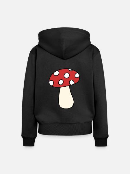 Pilz - Frauen Premium Bio Zip Hoodie - Schwarz