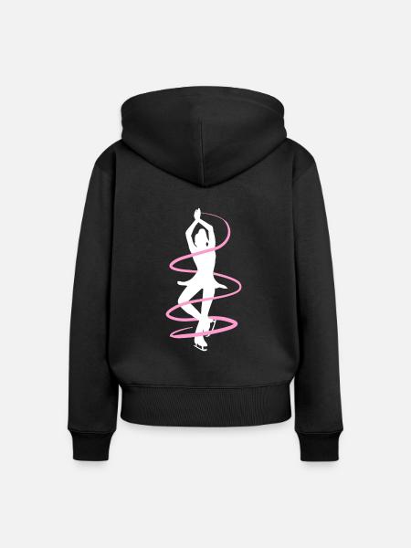 Pirouette Figure Skating - Frauen Premium Bio Zip Hoodie - Schwarz