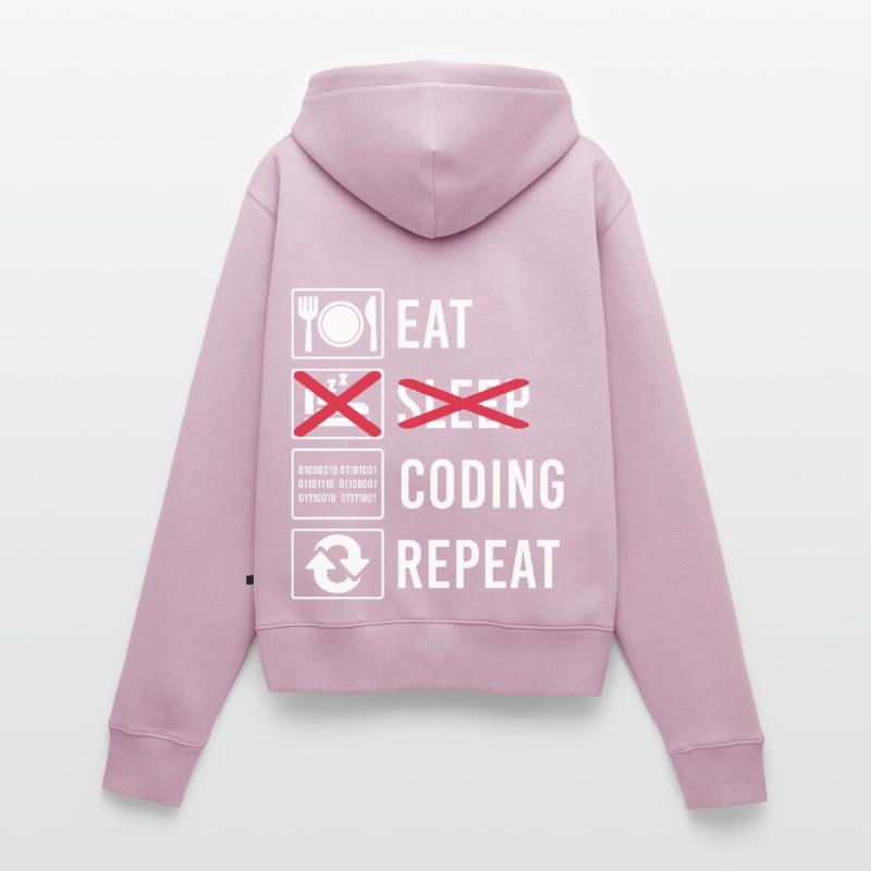 Coding Code Programmieren Geschenk Lustig Spruch Frauen Premium Bio Zip Hoodie