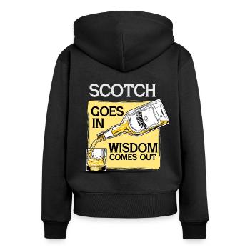 Scotch men's gift - Women's Premium Organic Zip Hoodie - black - Back - Julia (174cm)