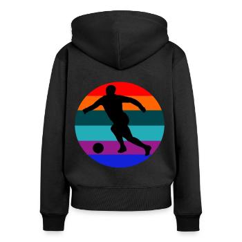 Football footballers Footballers - Women's Premium Organic Zip Hoodie - black - Back - Julia (174cm)