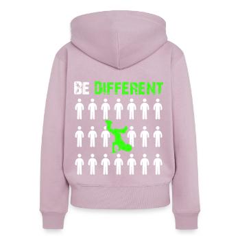 break dancing - Women's Premium Organic Zip Hoodie - dusky pink - Back - Julia (174cm)