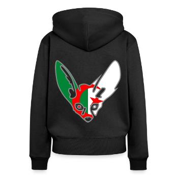 Fennec Algeria - Women's Premium Organic Zip Hoodie - black - Back - Julia (174cm)