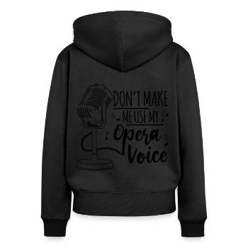 Sänger Sängerin Singen Musiker Vokalist Gesang - Frauen Premium Bio Zip Hoodie - Schwarz - Hinten - Julia (174cm)