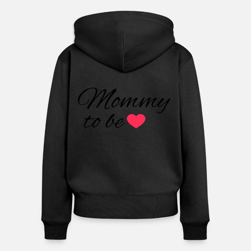 Future maman - Sweat à capuche zippé Premium bio Femme - noir