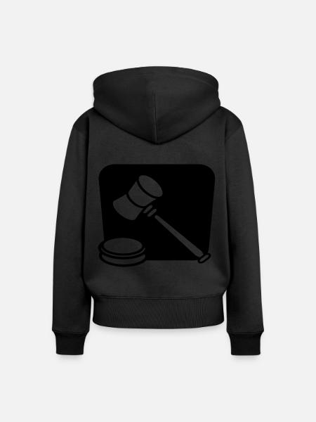 RICHTER GERICHTSSAAL URTEIL - Frauen Premium Bio Zip Hoodie - Schwarz