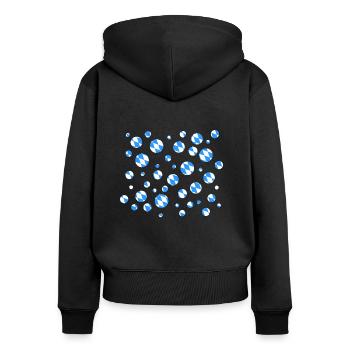 Freistaat Bayern - Frauen Premium Bio Zip Hoodie - Schwarz - Hinten - Julia (174cm)