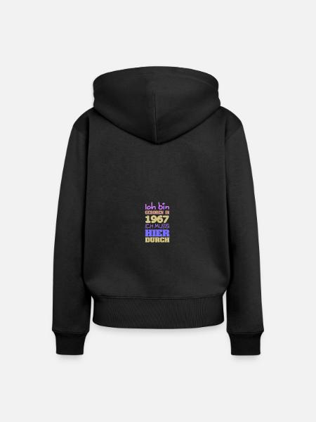 1967 - Frauen Premium Bio Zip Hoodie - Schwarz