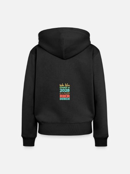 Bin 2028 - Frauen Premium Bio Zip Hoodie - Schwarz