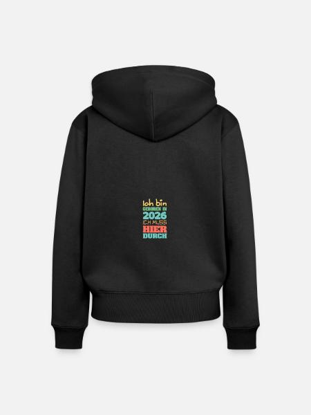 in 2026 - Frauen Premium Bio Zip Hoodie - Schwarz