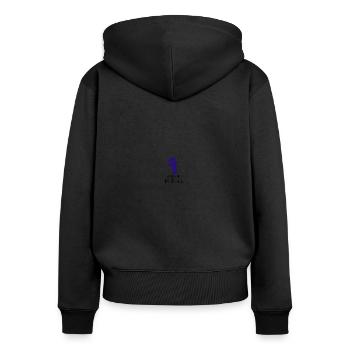 Weißwein Rotwein JGA Vino Wein - Holla die Weinfee - Frauen Premium Bio Zip Hoodie - Schwarz - Hinten - Julia (174cm)