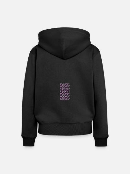 2023 - Frauen Premium Bio Zip Hoodie - Schwarz