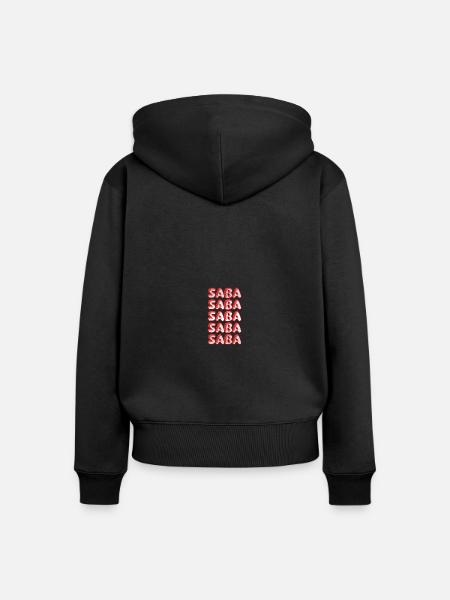 Saba als Reise - Frauen Premium Bio Zip Hoodie - Schwarz