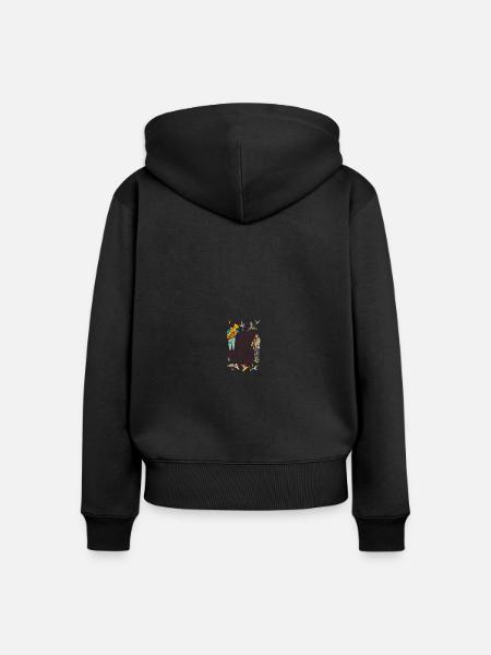 Vögel - Frauen Premium Bio Zip Hoodie - Schwarz
