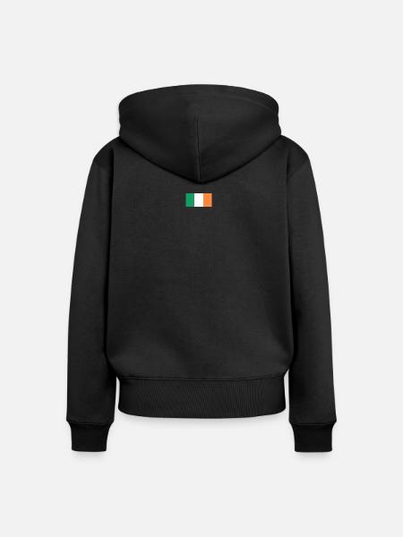 Irische Flagge - Frauen Premium Bio Zip Hoodie - Schwarz