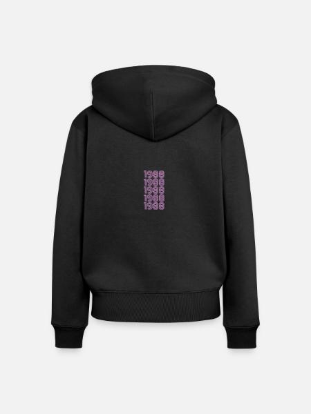 1988 - Frauen Premium Bio Zip Hoodie - Schwarz