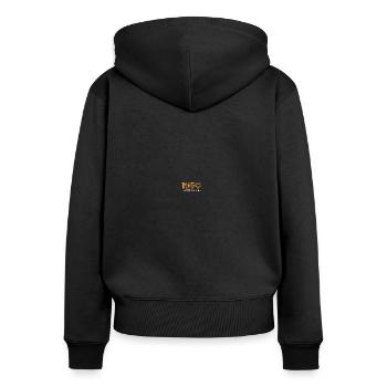 1950 Vintage Meilenstein Retro - Frauen Premium Bio Zip Hoodie - Schwarz - Hinten - Julia (174cm)