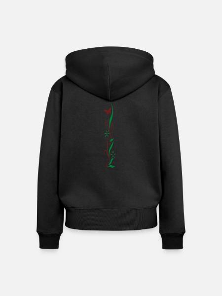 Ornament - Frauen Premium Bio Zip Hoodie - Schwarz