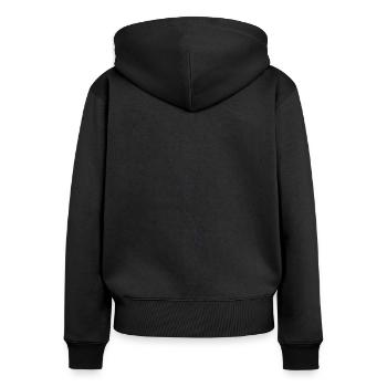 Sirène silhouette conte de fées dessiné à la main - Sweat à capuche zippé Premium bio Femme - noir - Dos - Julia (174cm)