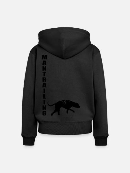 MANTRAILING Black - Frauen Premium Bio Zip Hoodie -