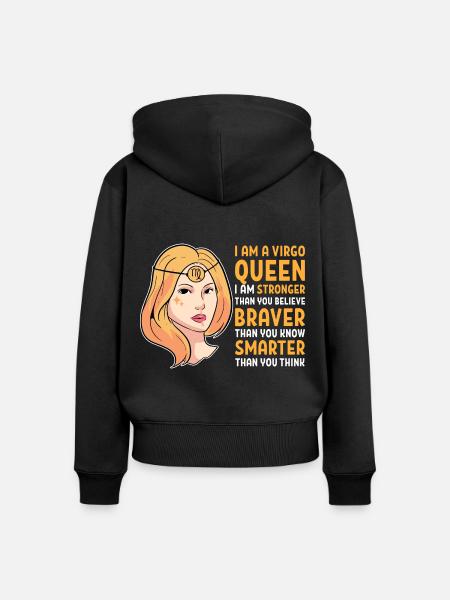 Sternzeichen Jungfrau - Frauen Premium Bio Zip Hoodie - Schwarz