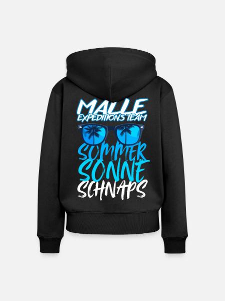 Malle Expeditions Team - Frauen Premium Bio Zip Hoodie - Schwarz