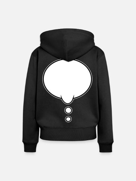 Denkblase Design - Frauen Premium Bio Zip Hoodie - Schwarz