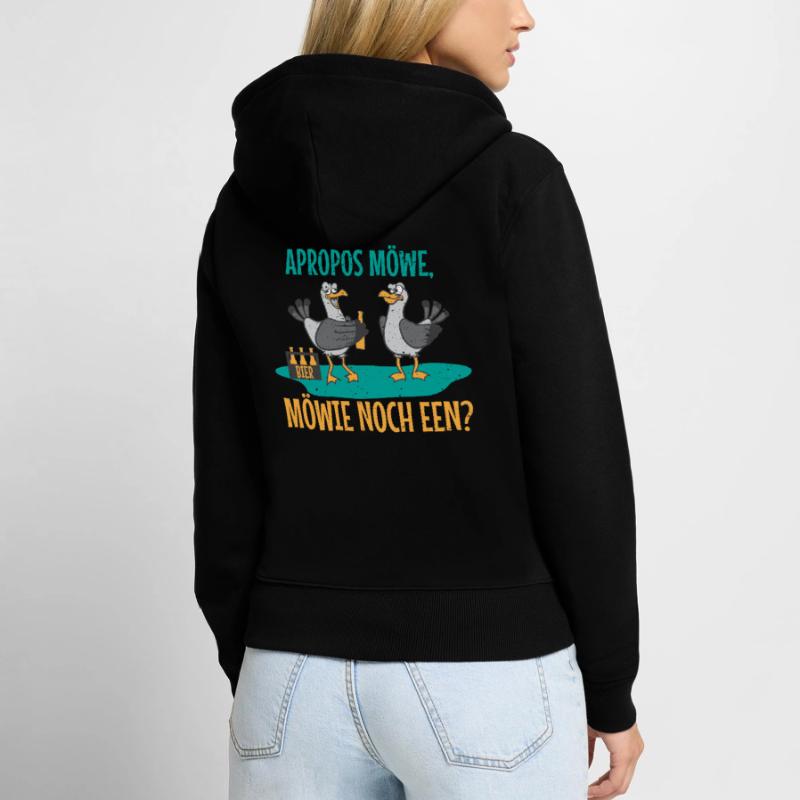 Norddeutsche mit Plattdeutsch & Bier oder Schnaps Frauen Premium Bio Zip Hoodie