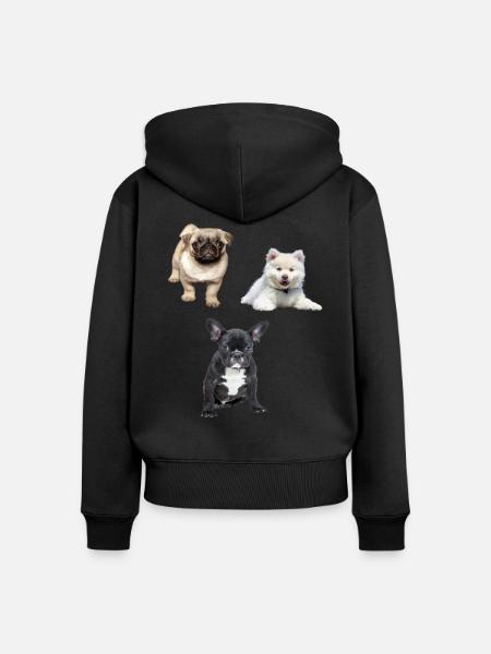 Welpe - Frauen Premium Bio Zip Hoodie - Schwarz