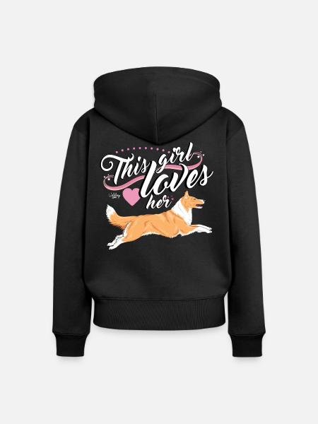 pkcolliegirl3 - Frauen Premium Bio Zip Hoodie - Schwarz