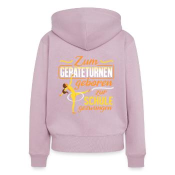Geräteturnen Gymnastics - Frauen Premium Bio Zip Hoodie - Altrosa - Hinten - Julia (174cm)