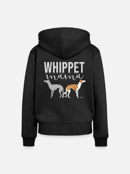 Whippet Mom - Frauen Premium Bio Zip Hoodie - Schwarz