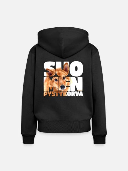 NASSU SPK 00 - Frauen Premium Bio Zip Hoodie - Schwarz