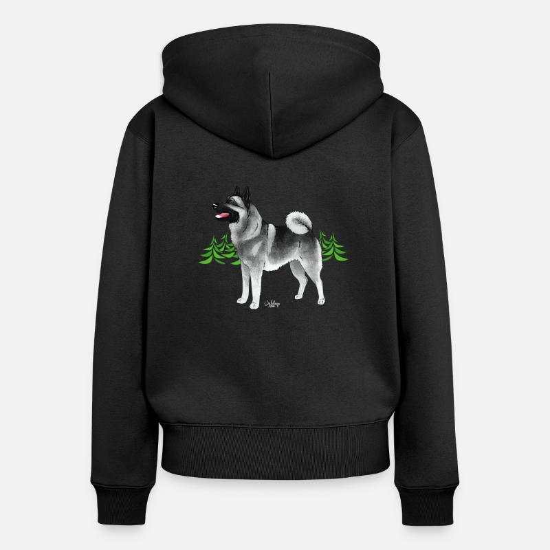harmaanorjanvain2 - Sweat à capuche zippé Premium bio Femme - noir